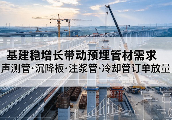 紫阳基建稳增长带动预埋监测管材需求，声测管、沉降板、注浆管订单持续放量