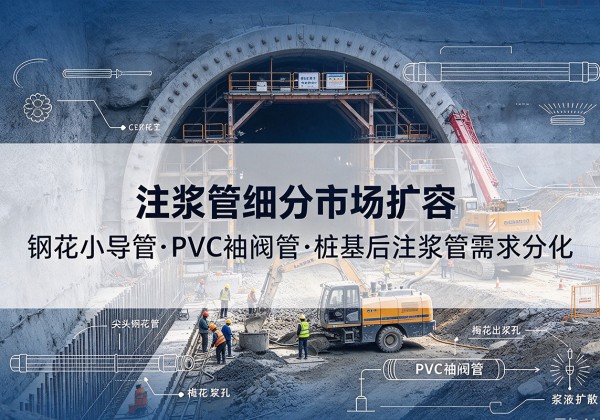 紫阳注浆管细分市场扩容，隧道钢花小导管、PVC 袖阀管、桩基后注浆管需求分化